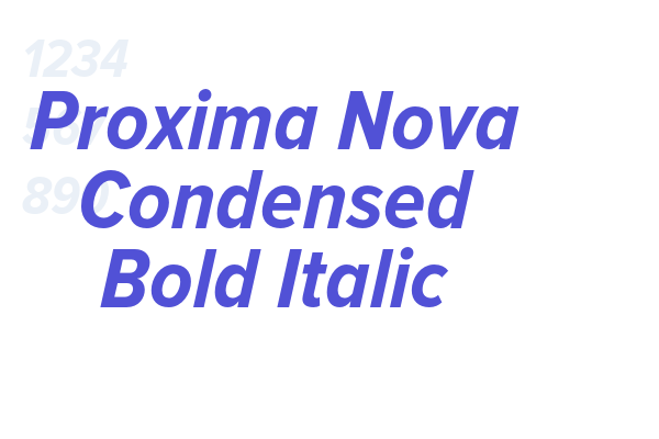 Proxima Nova Condensed Bold Italic