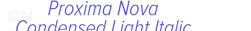 Proxima Nova Condensed Light Italic-font