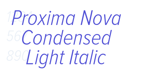 Proxima Nova Condensed Light Italic-font-download