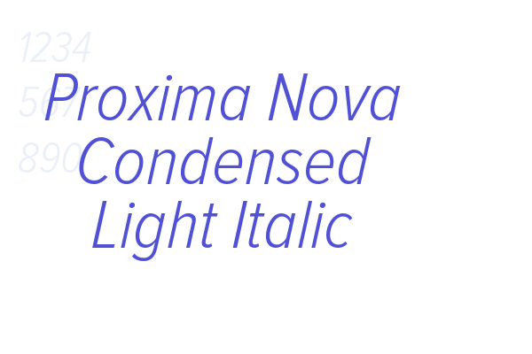 Proxima Nova Condensed Light Italic