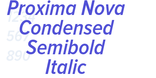 Proxima Nova Condensed Semibold Italic