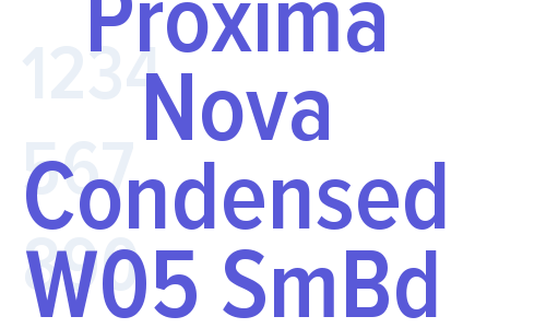 Proxima Nova Condensed W05 SmBd Font