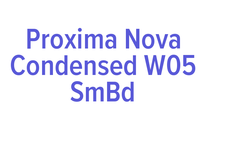 Proxima Nova Condensed W05 SmBd Font Download