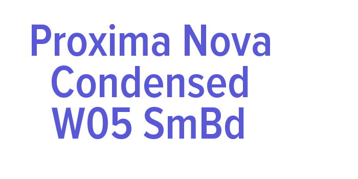 Proxima Nova Condensed W05 SmBd Font Download