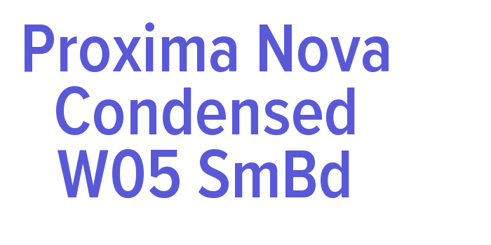 Proxima Nova Condensed W05 SmBd Font