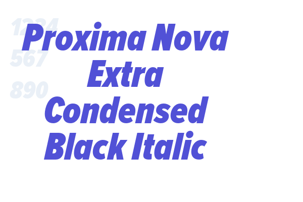 Proxima Nova Extra Condensed Black Italic Font Download