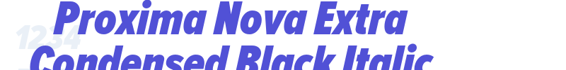 Proxima Nova Extra Condensed Black Italic-font