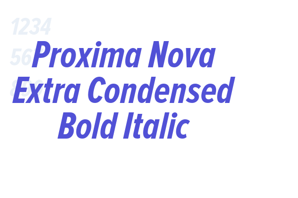 Proxima Nova Extra Condensed Bold Italic