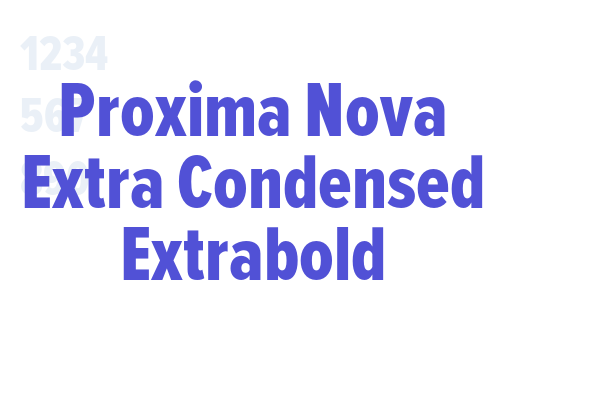 Proxima Nova Extra Condensed Extrabold
