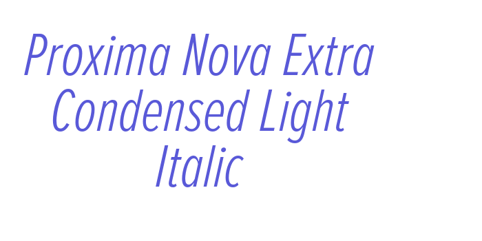 Proxima Nova Extra Condensed Light Italic Font Download