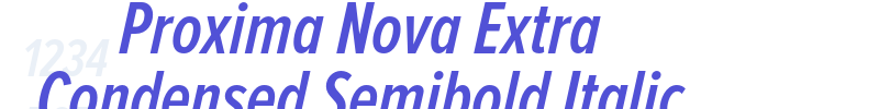 Proxima Nova Extra Condensed Semibold Italic-font
