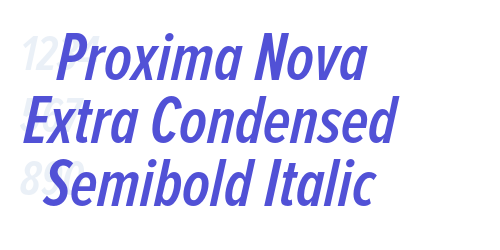 Proxima Nova Extra Condensed Semibold Italic-font-download