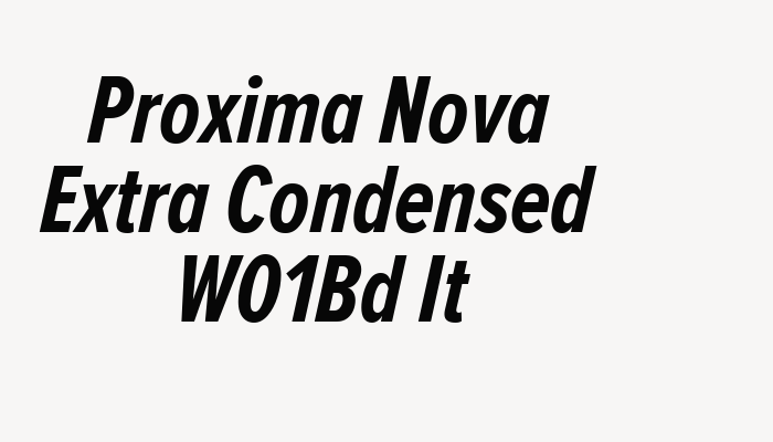 Proxima Nova Extra Condensed W01Bd It font download