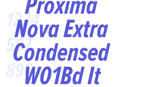 Proxima Nova Extra Condensed W01Bd It Font