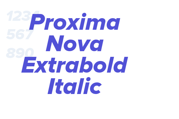 Proxima Nova Extrabold Italic