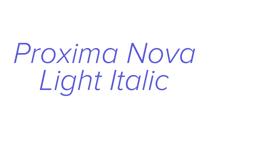 Proxima Nova Light Italic Font Download