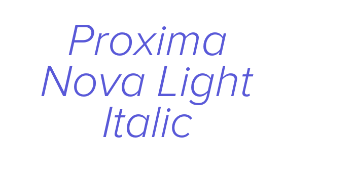 Proxima Nova Light Italic Font Download