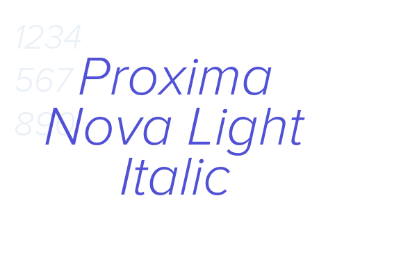 Proxima Nova Light Italic
