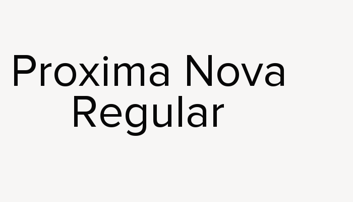 Proxima Nova Regular font download