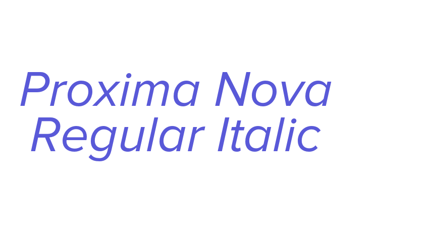 Proxima Nova Regular Italic Font Download