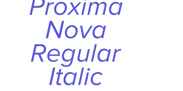 Proxima Nova Regular Italic Font