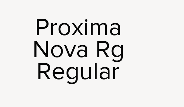 Proxima Nova Rg Regular Font