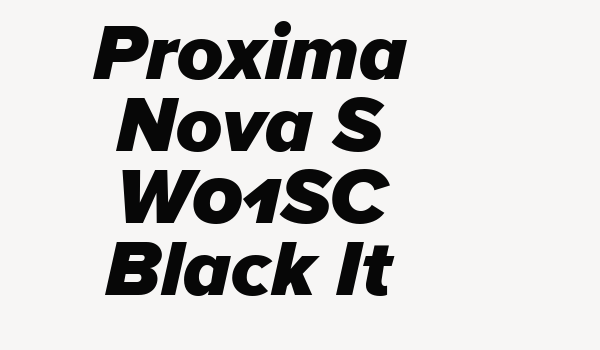 Proxima Nova S W01SC Black It Font