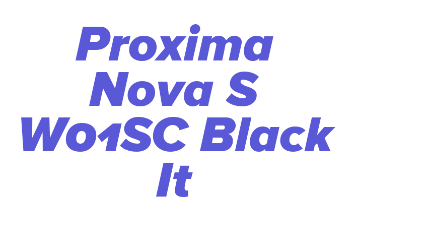 Proxima Nova S W01SC Black It Font Download