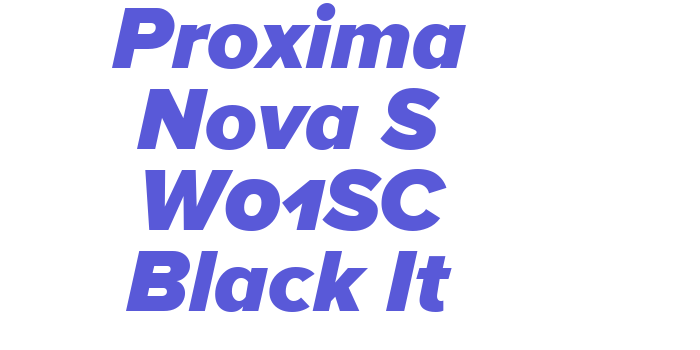 Proxima Nova S W01SC Black It Font Download