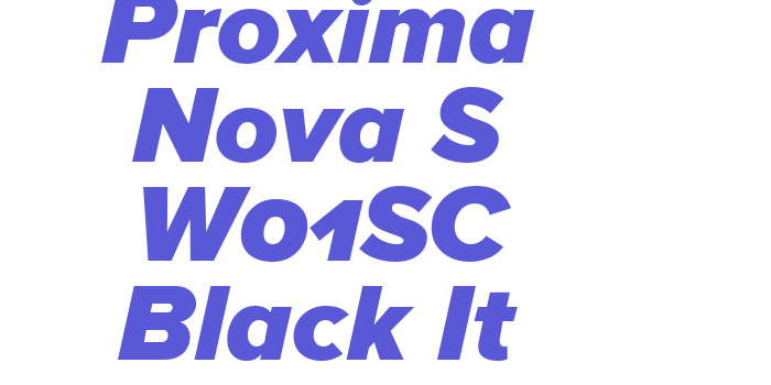 Proxima Nova S W01SC Black It Font