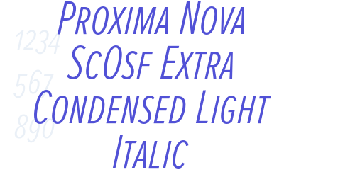 Proxima Nova ScOsf Extra Condensed Light Italic-font-download
