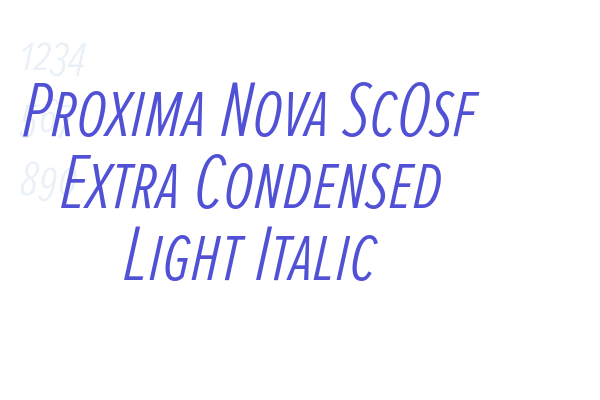 Proxima Nova ScOsf Extra Condensed Light Italic