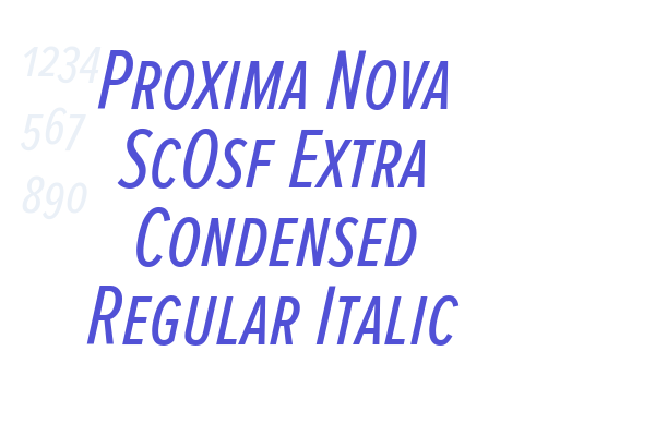 Proxima Nova ScOsf Extra Condensed Regular Italic