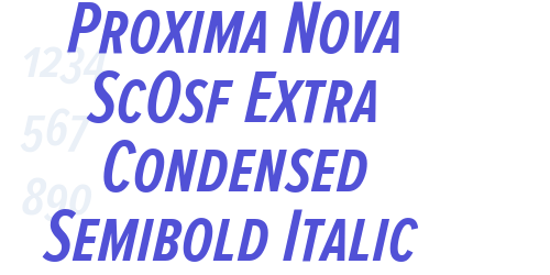Proxima Nova ScOsf Extra Condensed Semibold Italic-font-download