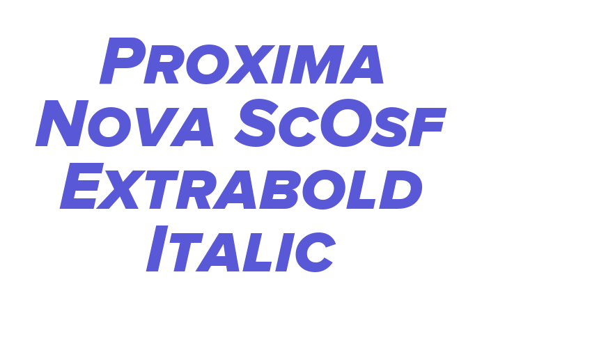 Proxima Nova ScOsf Extrabold Italic Font Download