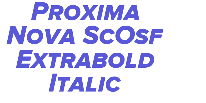 Proxima Nova ScOsf Extrabold Italic Font Download