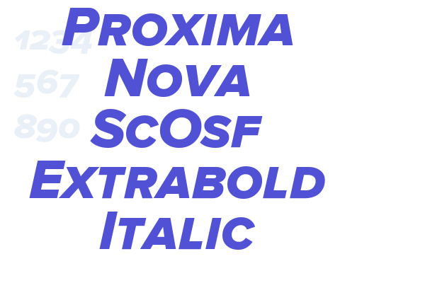 Proxima Nova ScOsf Extrabold Italic