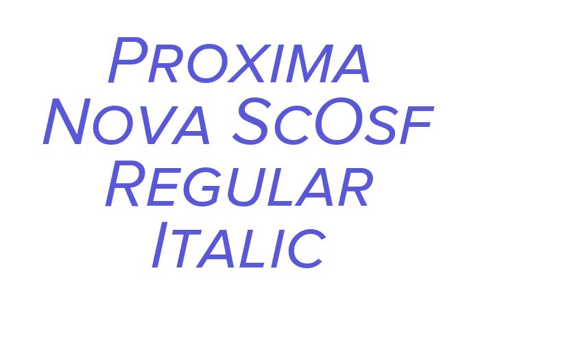 Proxima Nova ScOsf Regular Italic Font Download