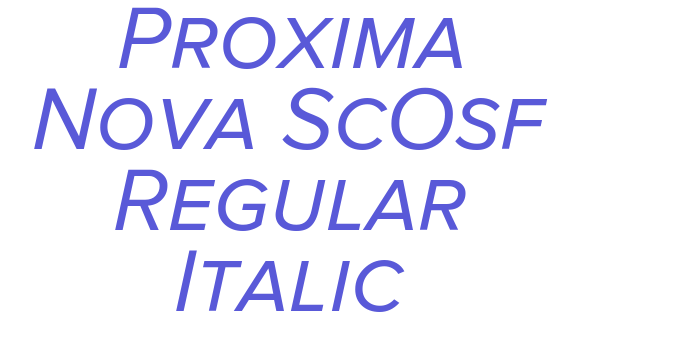 Proxima Nova ScOsf Regular Italic Font Download