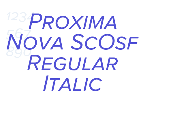 Proxima Nova ScOsf Regular Italic
