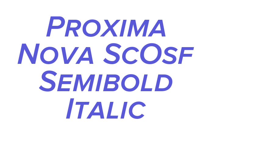 Proxima Nova ScOsf Semibold Italic Font Download