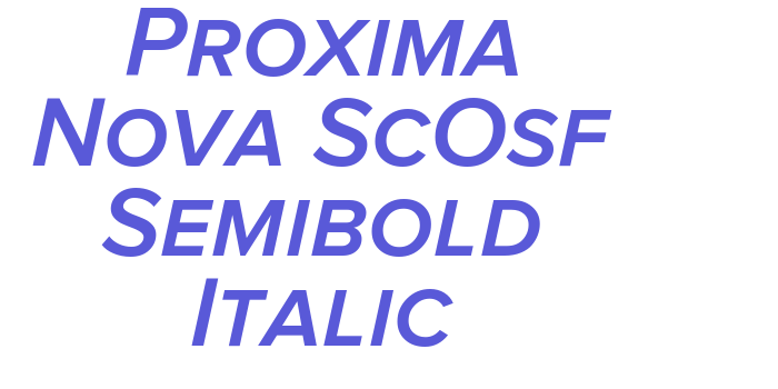 Proxima Nova ScOsf Semibold Italic Font Download