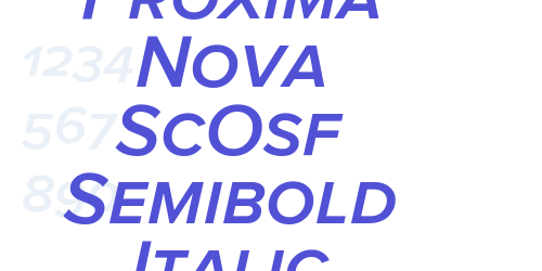 Proxima Nova ScOsf Semibold Italic