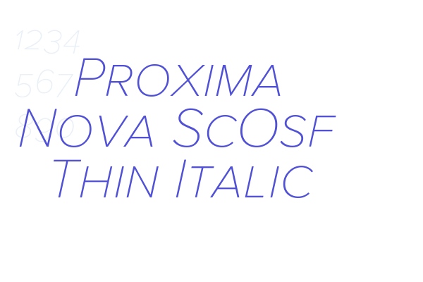 Proxima Nova ScOsf Thin Italic