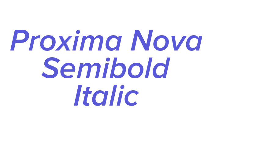 Proxima Nova Semibold Italic Font Download