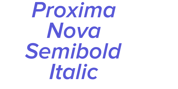 Proxima Nova Semibold Italic Font Download