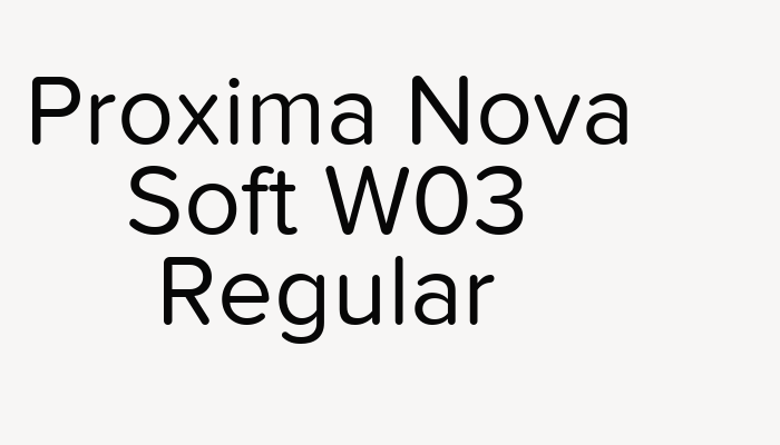 Proxima Nova Soft W03 Regular font download