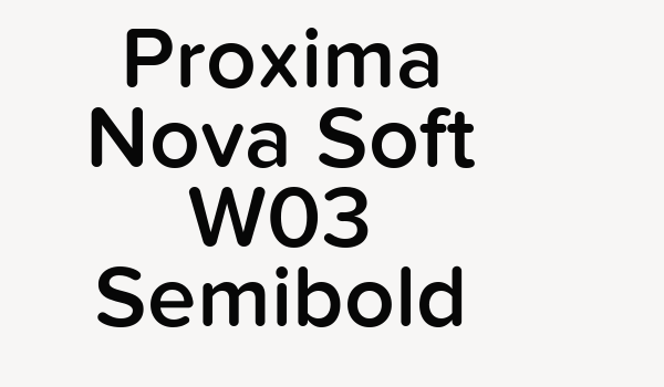 Proxima Nova Soft W03 Semibold Font