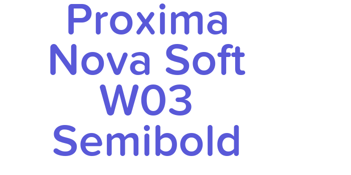 Proxima Nova Soft W03 Semibold Font Download