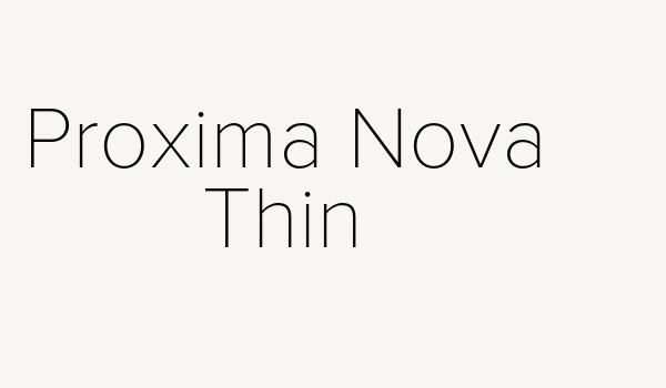 Proxima Nova Thin Font